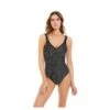 Maillot De Bain Une Pièce Rayé Noir Ari -Chic Plage Boutique ARI face