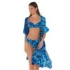 Maillot Deux Pieces Avec Armatures Imprimé Bleu Blas -Chic Plage Boutique BLAS