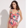 Maillot De Bain 1 Pièces Avec Mousses Drapé Fleuri Dalila -Chic Plage Boutique DALILA 1