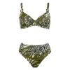 Maillot Deux Pièces Avec Armatures Imprimé Kaki Ethno Desguise