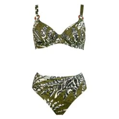Maillot Deux Pièces Avec Armatures Imprimé Kaki Ethno Desguise
