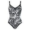 Maillot De Bain Une Pièce Avec Armatures Noir Et Blanc Ink Art -Chic Plage Boutique INK ART ARMA