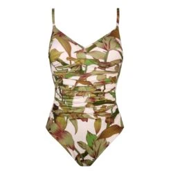 Maillot De Bain Une Pièce Imprimé Feuilles Avec Mousses Journey