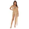 Kaftan Long En Crochet Golden Queen -Chic Plage Boutique KAFTAN LONG DORE