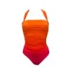 Maillot Une Pièce Bustier Dégradé Orange Et Rose Nadia -Chic Plage Boutique NADia face