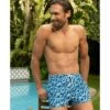Short Court Pour Hommes Imprimé Bleu Tarara -Chic Plage Boutique TARARA SHORT COURT