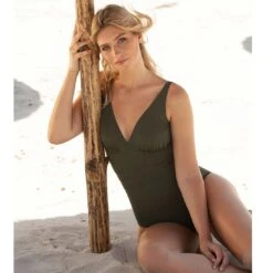 Maillot De Bain Une Pièce Coupé Sous Poitrine Uni Addict