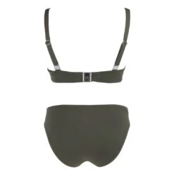 Maillot De Bain Deux Pièces Bonnets Profonds Ajourage Couture -Chic Plage Boutique ajourage couture 2p kaki dos