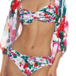 Maillot Bandeau Deux Pieces Fleuri Alison -Chic Plage Boutique alison d