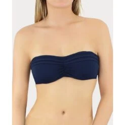 Maillot 2 Pièces Bandeau Uni Marine Grace -Chic Plage Boutique bando grace 1