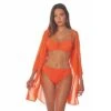 Chemise De Plage Uni Orange Bela -Chic Plage Boutique bela orange