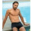 Maillot Boxer Sport Uni Noir Pour Hommes Postillo -Chic Plage Boutique boxer postillo