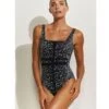 Maillot Une Pièce Avec Armatures Bon Maintien Noir Et Blanc Capture -Chic Plage Boutique capture 1p face p