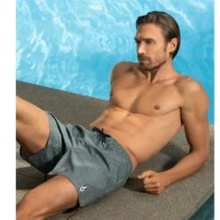 Maillot Short Imprimé Kaki Pour Hommes Caribe