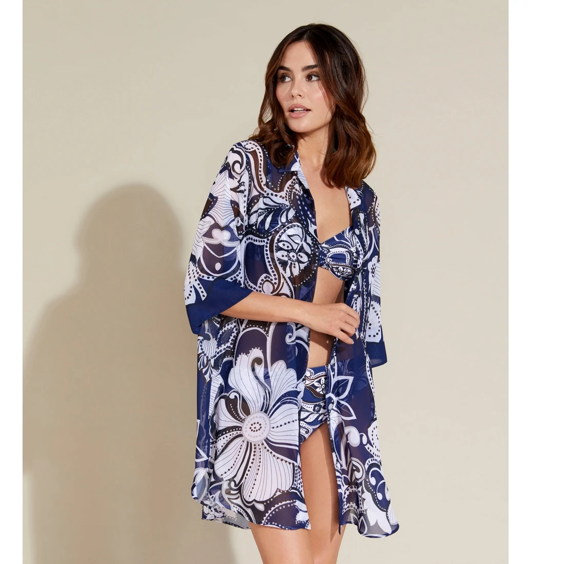 Chemise De Plage Imprimé Cashemire Corin 3 Chemise De Plage Imprimé Cashemire Corin – Image 2