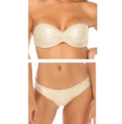 Bikini 2 Pièces Bandeau Doré Ou Noir Cosita Buena