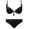 Maillot De Bain Deux Pièces Avec Coques Noir Elégance Couture -Chic Plage Boutique elegance croisiere coque face