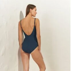 Maillot De Bain Une Pièce Avec Armatures Uni Element -Chic Plage Boutique element arma gris dos p