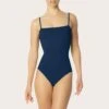 Maillot De Bain Une Pièce Nageur Fines Bretelles Essentiel -Chic Plage Boutique essentiel marine face