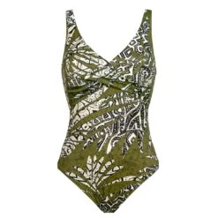 Maillot De Bain Une Pièce Imprimé Kaki Avec Mousses Ethno Disguise