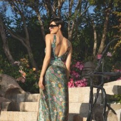 Maillot De Bain Une Pièce Tendance Fleur Persane -Chic Plage Boutique fleur persane 1p dos