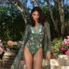 Maillot De Bain Une Pièce Tendance Fleur Persane -Chic Plage Boutique fleur persane body
