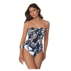 Maillot De Bain Bustier Une Pièce Imprimé Cachemire Indo