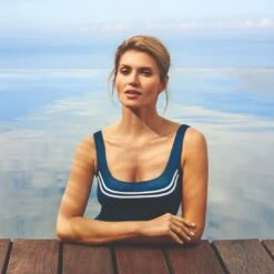 Maillot De Bain 1 Pièce Body Sport Bleu Jean Breeze