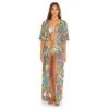 Tunique Longue De Plage Ouverte Lulli’s Jungle -Chic Plage Boutique lullis jungle face