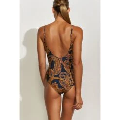 Maillot De Bain Une Pièce Ventre Plat Plissé Memory -Chic Plage Boutique memory 1p dos