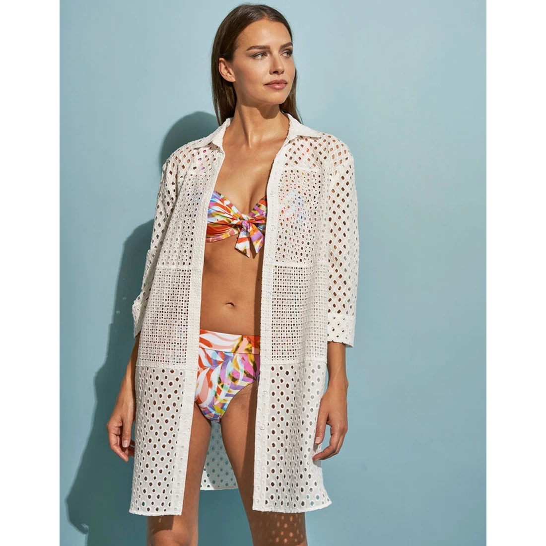 Chemisier En Crochet Blanc Chic Et Tendance 4 Chemisier En Crochet Blanc Chic Et Tendance – Image 2