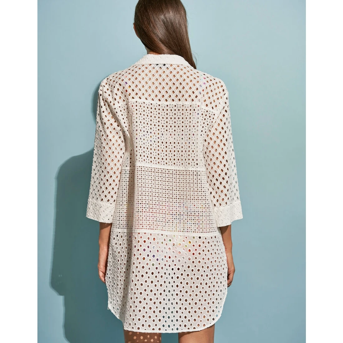 Chemisier En Crochet Blanc Chic Et Tendance 5 Chemisier En Crochet Blanc Chic Et Tendance – Image 3