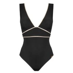 Maillot Une Pièce Noir Décolleté En V Metrics -Chic Plage Boutique mousse metrics 1p mousse