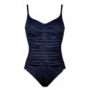Maillot De Bain Une Pièce Plissé Marine Avec Armatures Nocturne -Chic Plage Boutique nocturne 1p