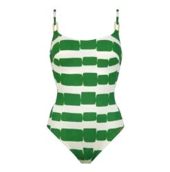 Maillot Une Pièce Avec Armatures Imprimé Vert Radiance