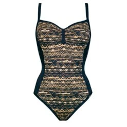 Maillot De Bain Une Pièce Sport Imprimé Roots