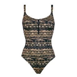 Maillot De Bain Avec Mousses Sport Imprimé Roots -Chic Plage Boutique roast 1p mousse