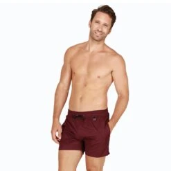 Short De Bain Uni Pour Hommes Sunlight -Chic Plage Boutique short sunlight bordeaux p