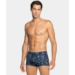Maillot De Bain Pour Hommes Imprimé Palmiers Cancun