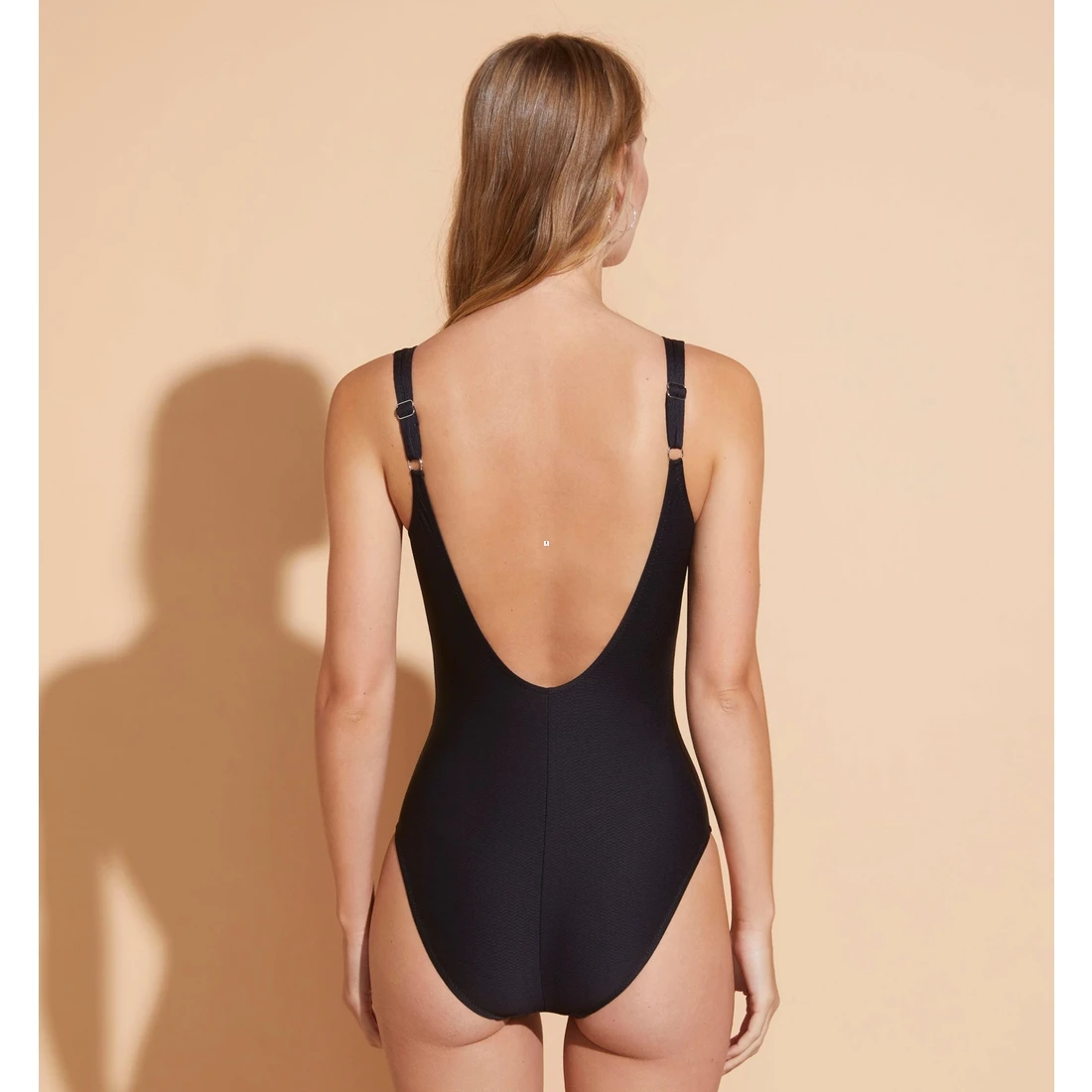 Maillot De Bain Uni Noir Une Pièce Avec Mousses Sian 4 Maillot De Bain Uni Noir Une Pièce Avec Mousses Sian – Image 2