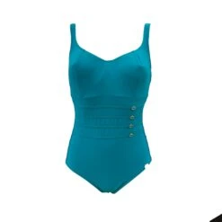 Maillot De Bain Uni 1 Pièce Avec Armatures Stella -Chic Plage Boutique stella arma turq