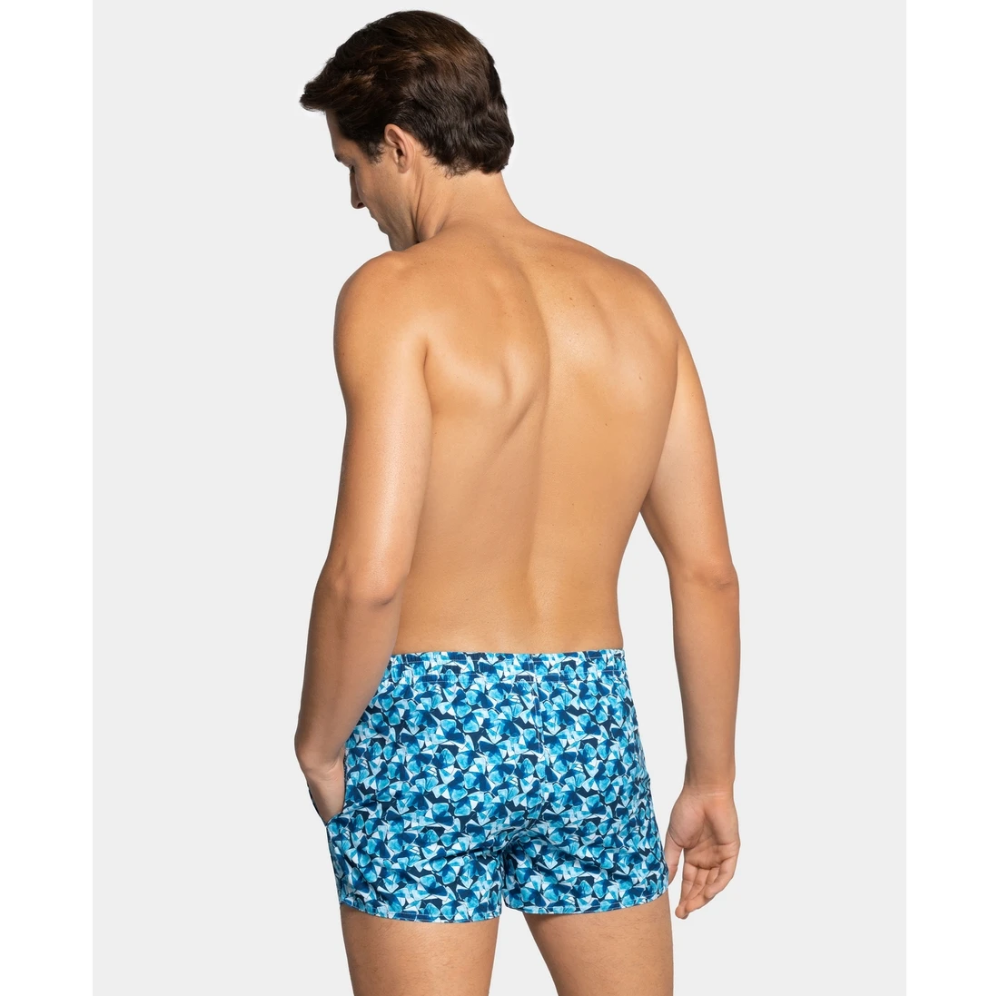 Short Court Pour Hommes Imprimé Bleu Tarara 4 Short Court Pour Hommes Imprimé Bleu Tarara – Image 2