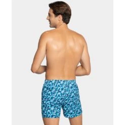 Short De Bain Imprimé Bleu Pour Hommes Tarara -Chic Plage Boutique tarara short dos