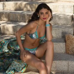 Maillot De Bain Deux Pièces Triangle Fleur Persane -Chic Plage Boutique triangle fleur persane