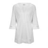 Tunique De Plage Blanche Unie Tendance 1 Tunique De Plage Blanche Unie Tendance -Chic Plage Boutique tunique de plage