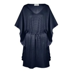 Tunique De Plage Uni Tendance -Chic Plage Boutique tunique marine de plage